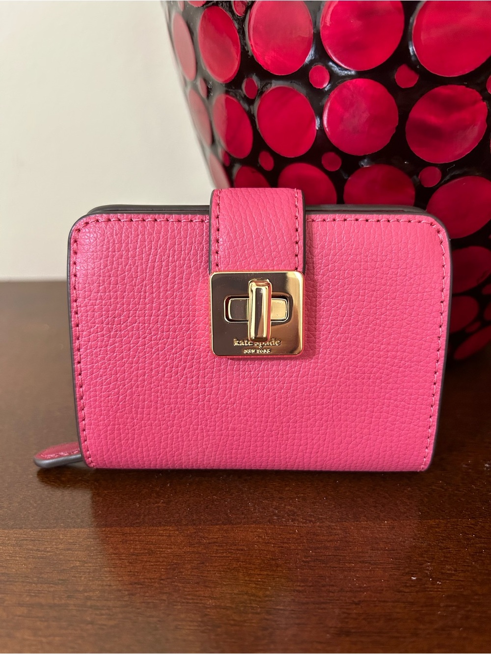 Kate Spade Pink Phoebe Small Card Holder - Rose Oil MSRP $149